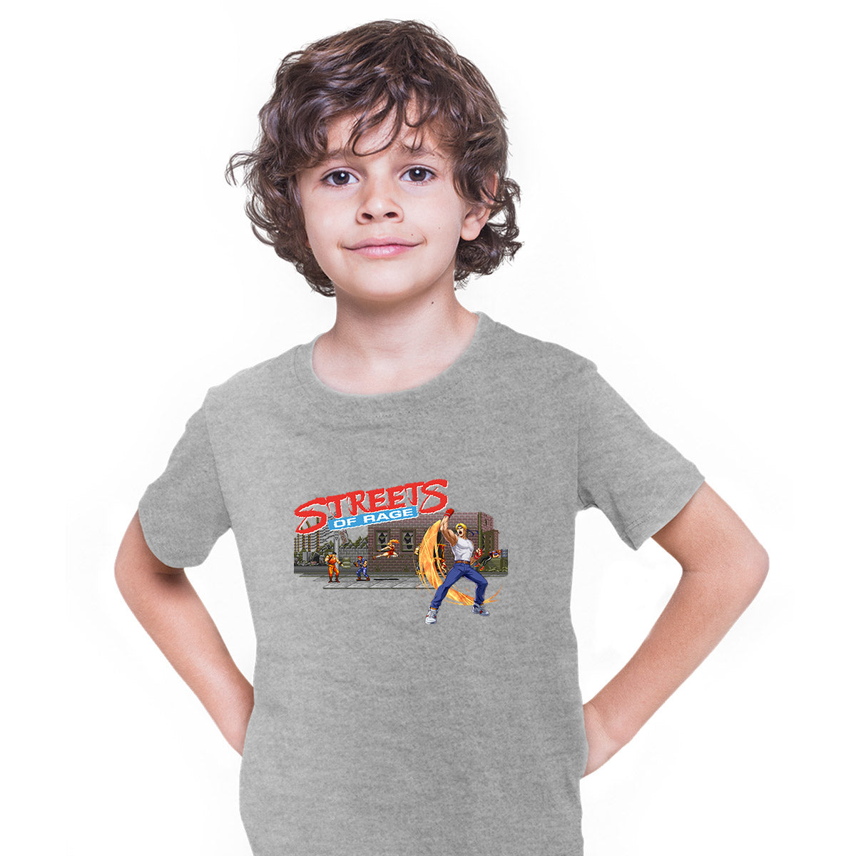 Streets of Rage 3  Retrogaming Grey Kids T-shirt