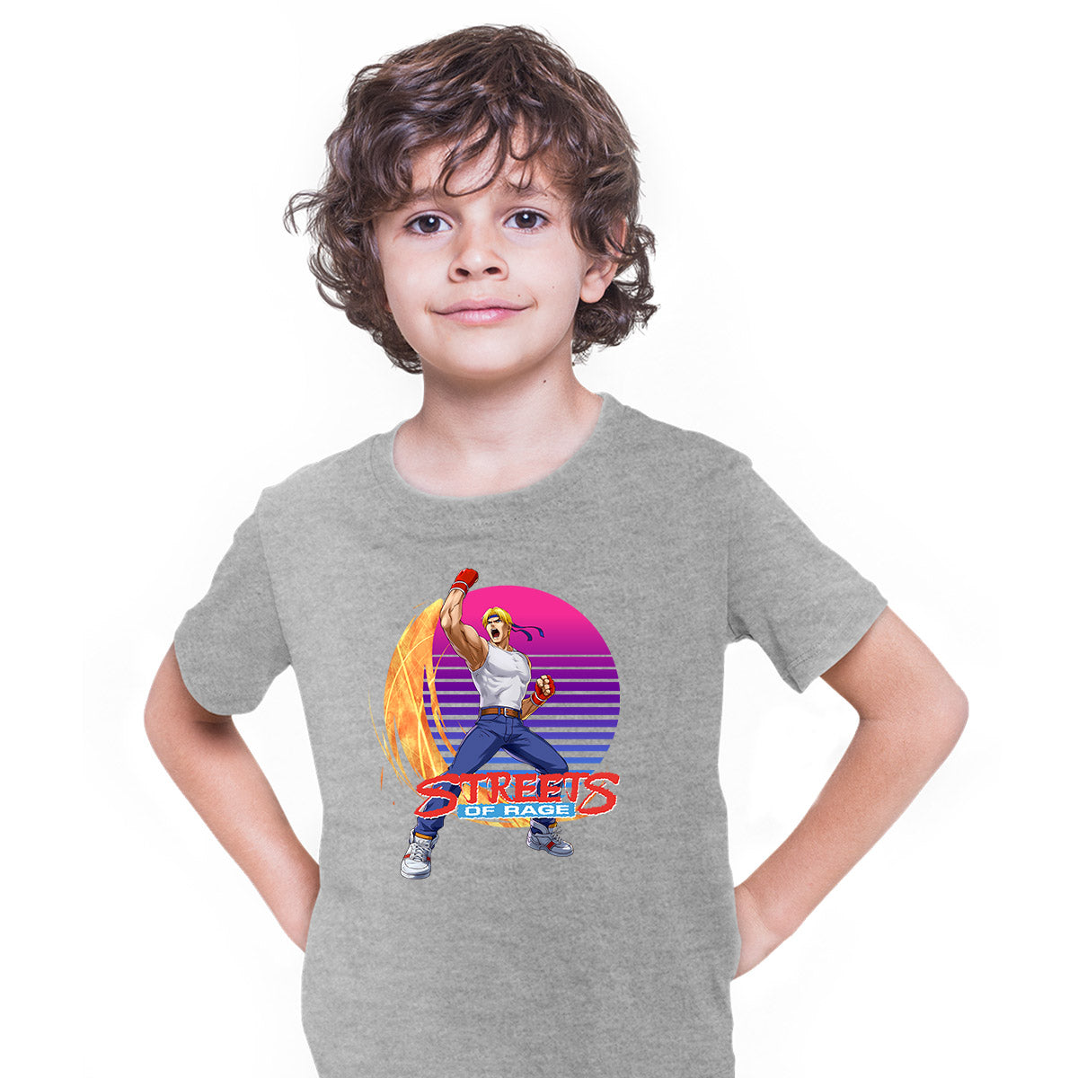 Streets of Rage Axel Stone Grey Kids T-shirt
