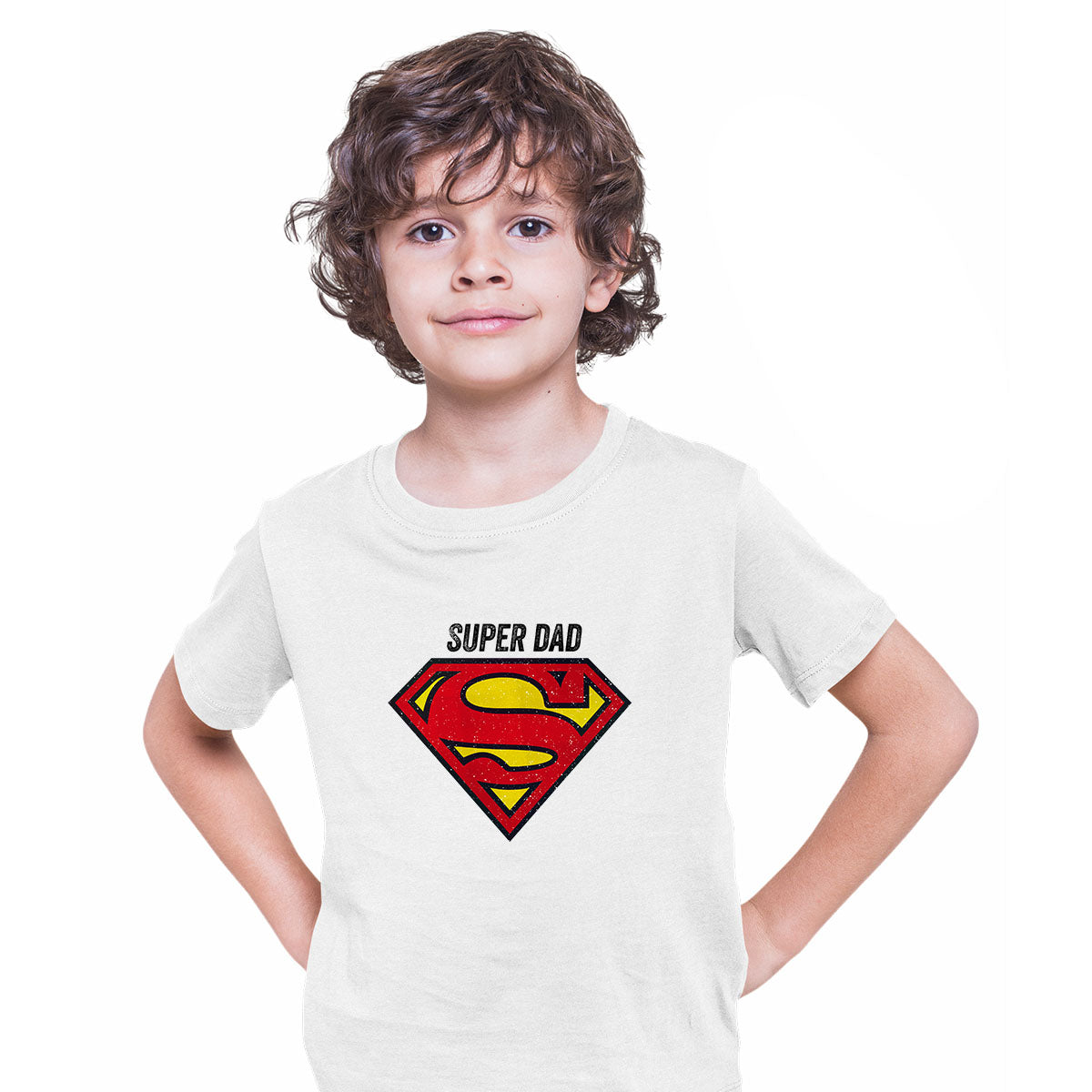 Super Dad Retro Superman DC Comix Action Hero T-shirts for Kids - Kuzi Tees