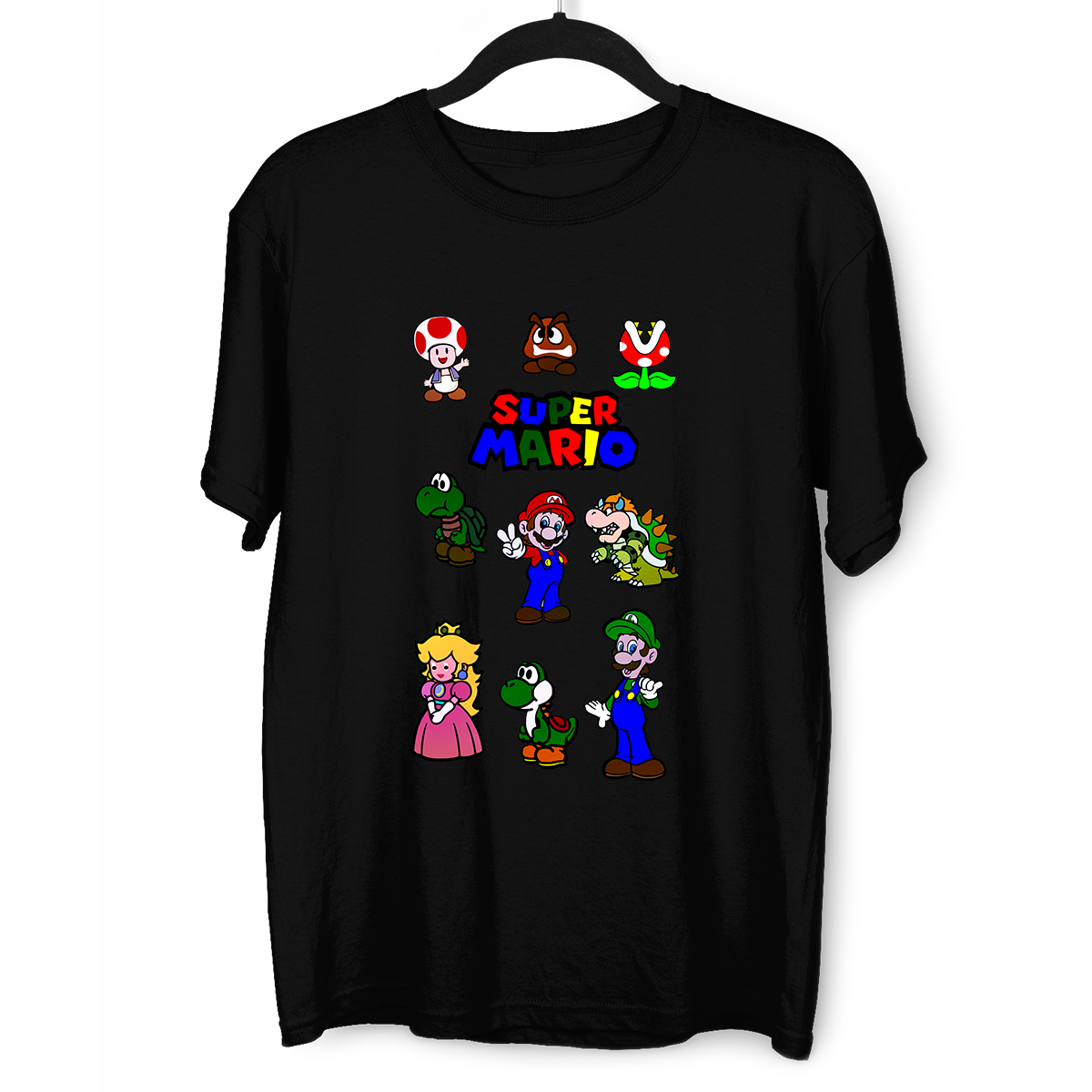 Super Mario Bros Gaming Characters Nintendo SNES Adult T Shirt - Kuzi Tees