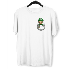 Cute Mario Bros Luigi in the pocket Tee Nintendo SNES for All retro Minds - Kuzi Tees