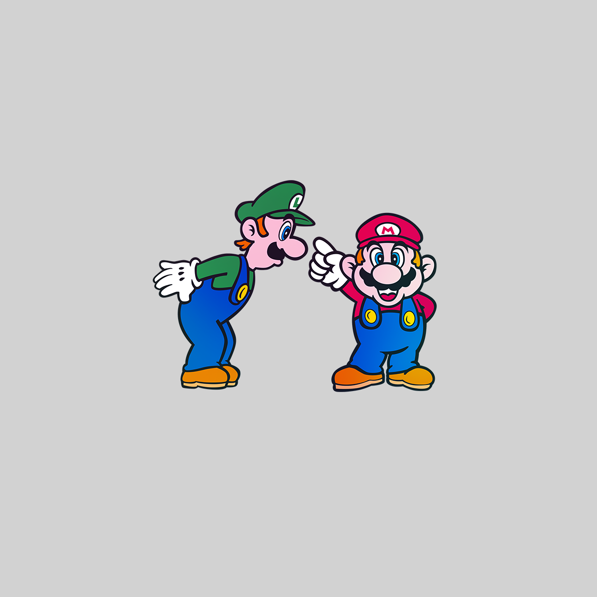 Luigi & Mario Super Mario Mens Retro OLD SKOOL Fast Delivery Unisex Tank Top - Kuzi Tees