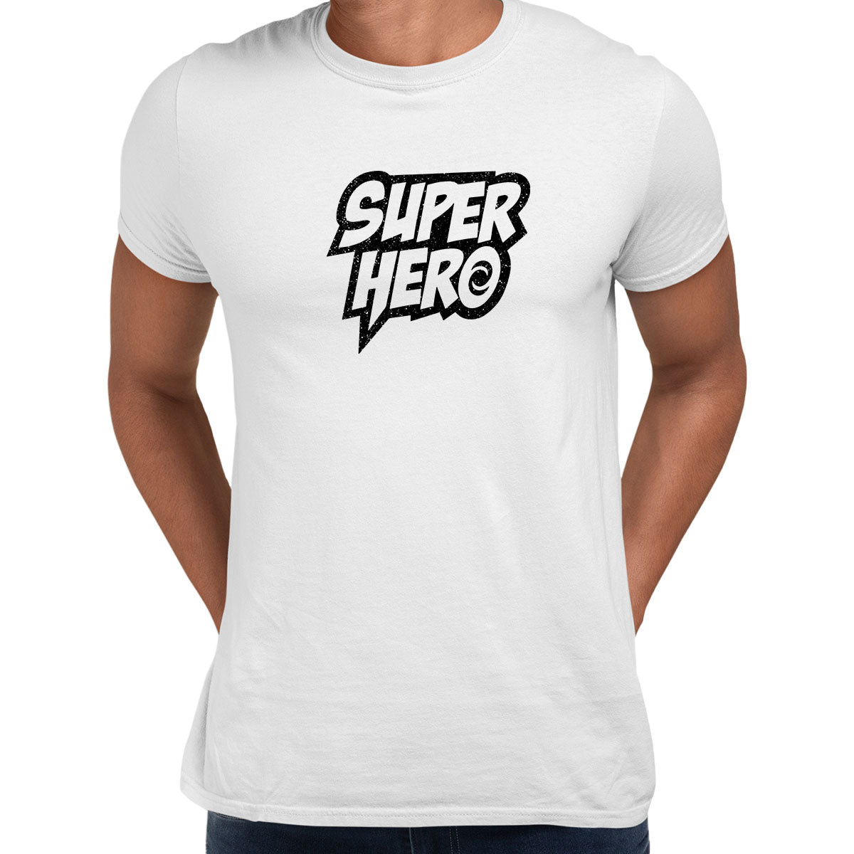 Super-Hero Mens Funny T-Shirt Novelty Joke T-Shirt Rude Gift Him Dad Birthday Slogan Unisex T-Shirt - Kuzi Tees