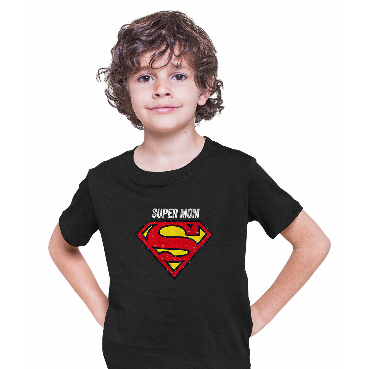 Super Mom Retro Superman DC Comix Action Hero T-shirt for Kids - Kuzi Tees