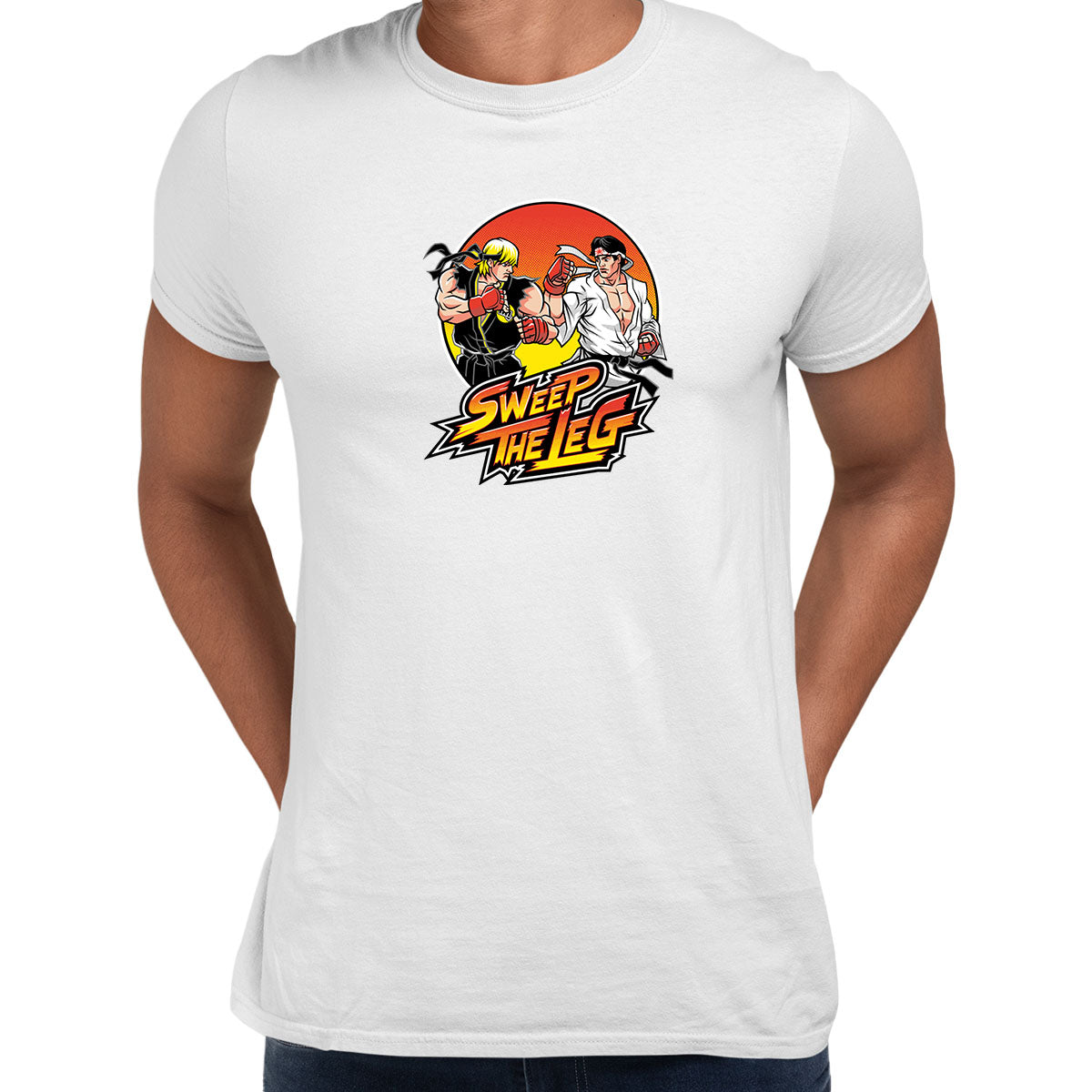 Sweep the Leg Johnny Cobra Kai Retro Nostalgia TV series Adult t-shirt - Kuzi Tees