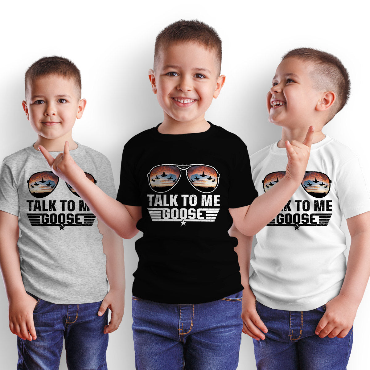 Talk To Me Goose T-shirt Top Gun Maverick 2022 Movie Tees Kids T-shirt