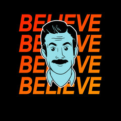 Ted Lasso Believe Motivational Funny Movie Novelty Adult Gift Typography Unisex Tank Top - Kuzi Tees