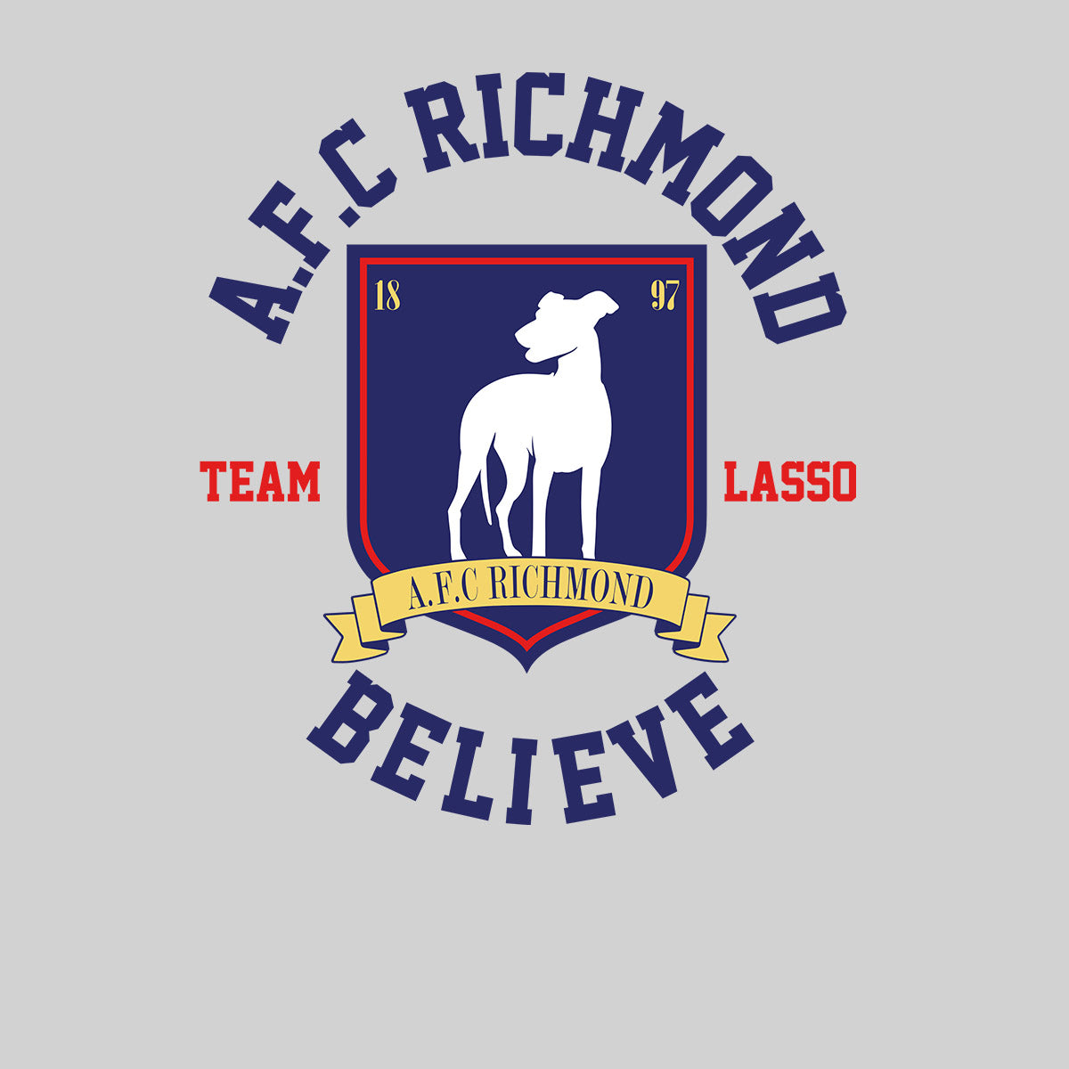 Ted Lasso AFC Richmond T-shirt Believe Gift For Movie Fan Team Lasso Kids T-shirt White