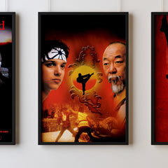 The Karate Kid 1984 Three Cobra Kai Karate Kid Posters Big Print Art Frame TV Saga Little Dragons A2 A3 - Kuzi Tees