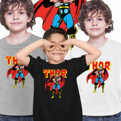 The Mighty Thor Kids T-Shirt Nostalgia avenger comic book cover design - Kuzi Tees