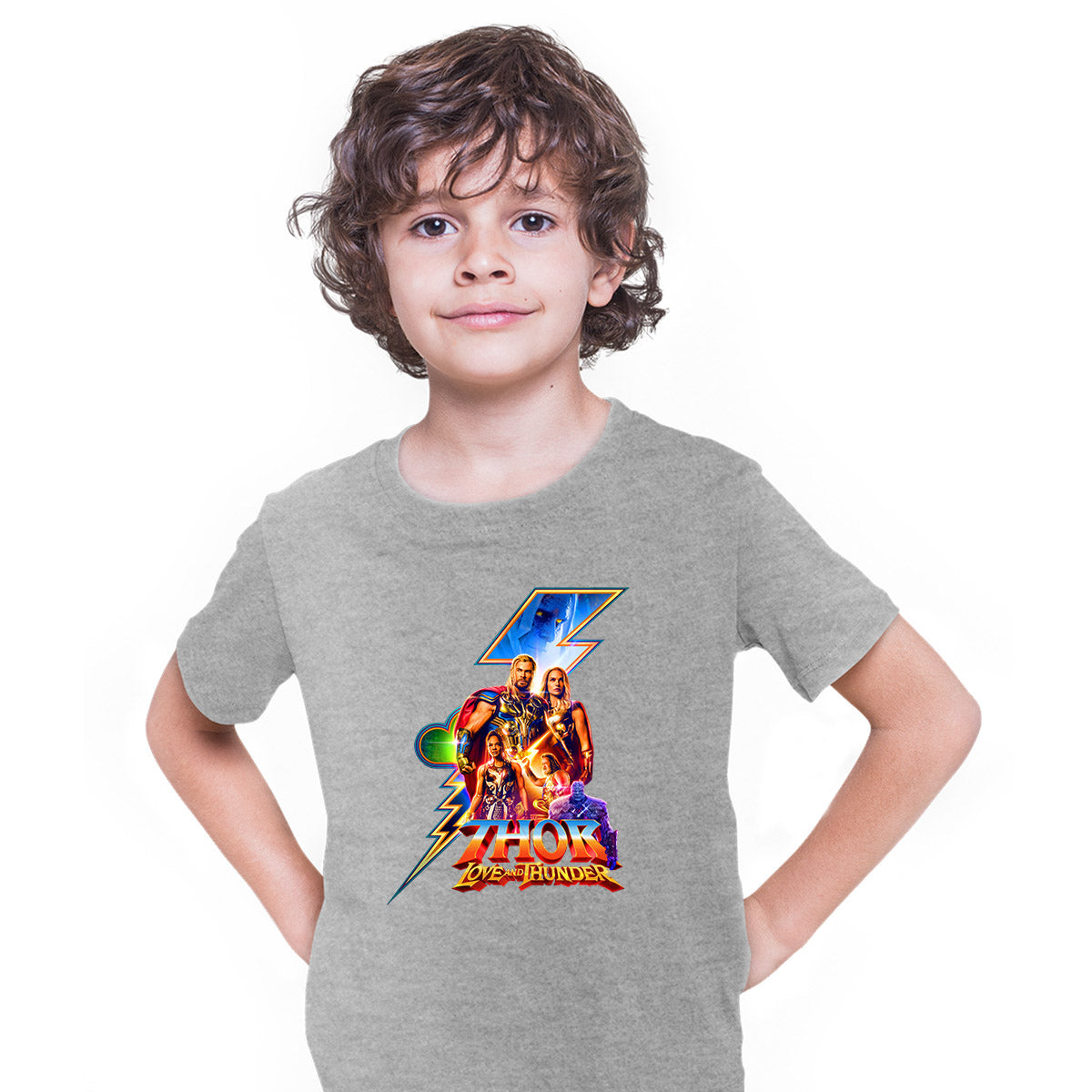 Thor Love and Thunder Tee A journey unlike anything he's ever faced Kids T-Shirt Grey