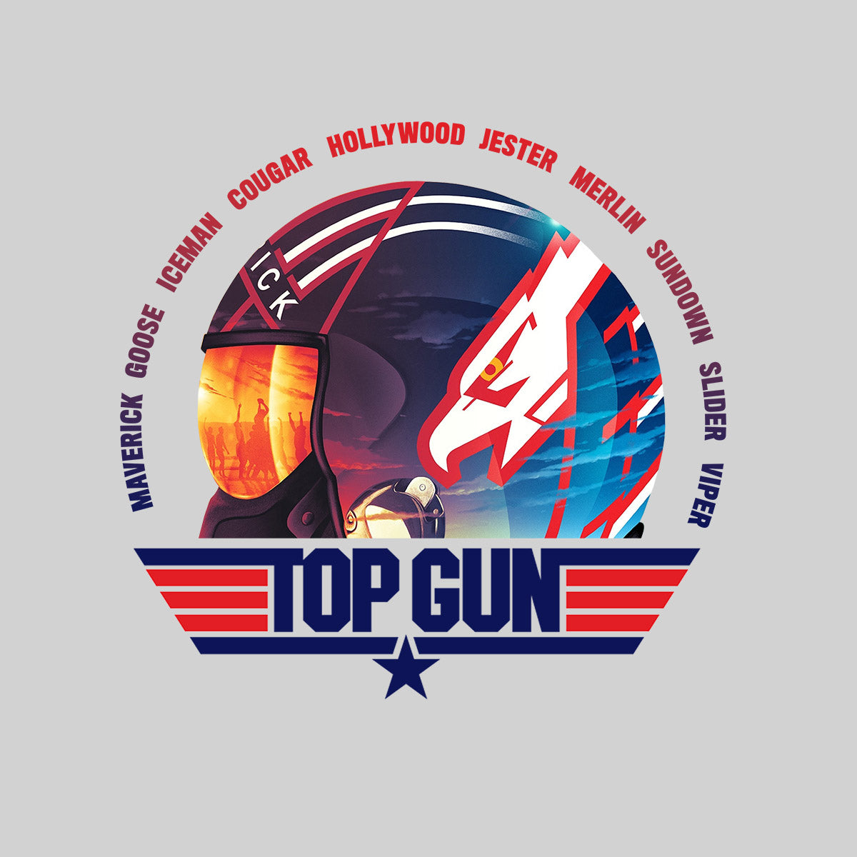 New Top Gun Helmet Nostalgia Adult T-shirt Tom Cruise Maverick - Kuzi Tees
