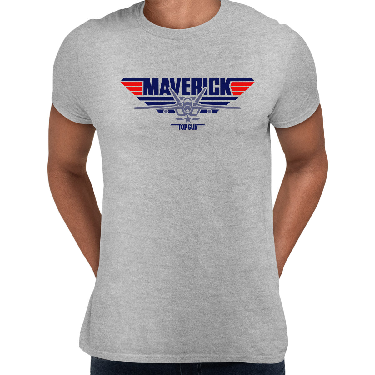 Top Gun Maverick Plane Logo Grey T-shirt