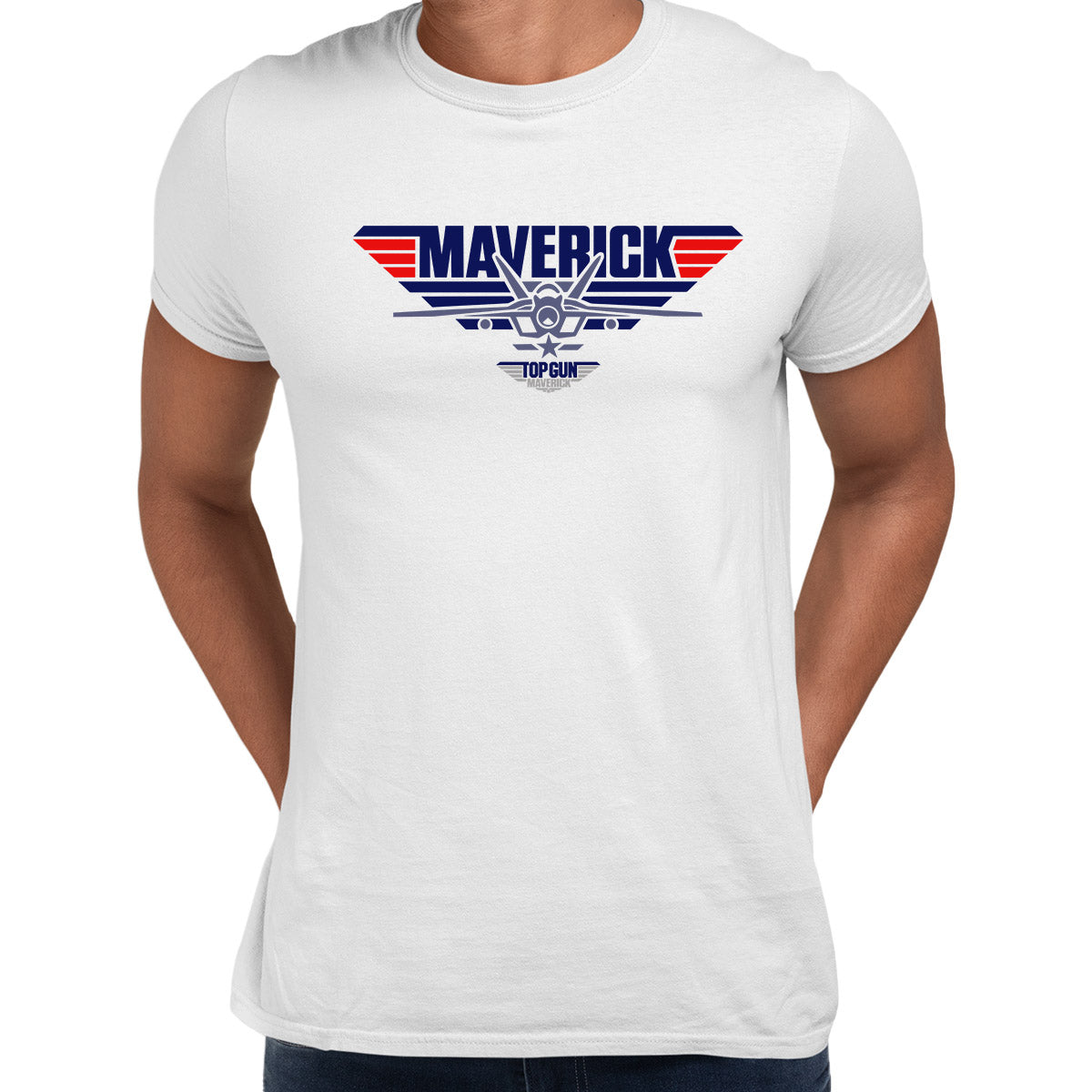 Top Gun Maverick Plane Logo White T-shirt