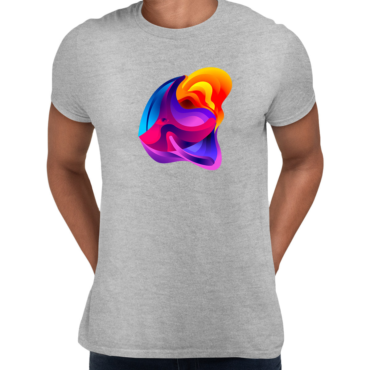 Tropical Shell With Sunset Unique Surreal Design T-shirt - Kuzi Tees