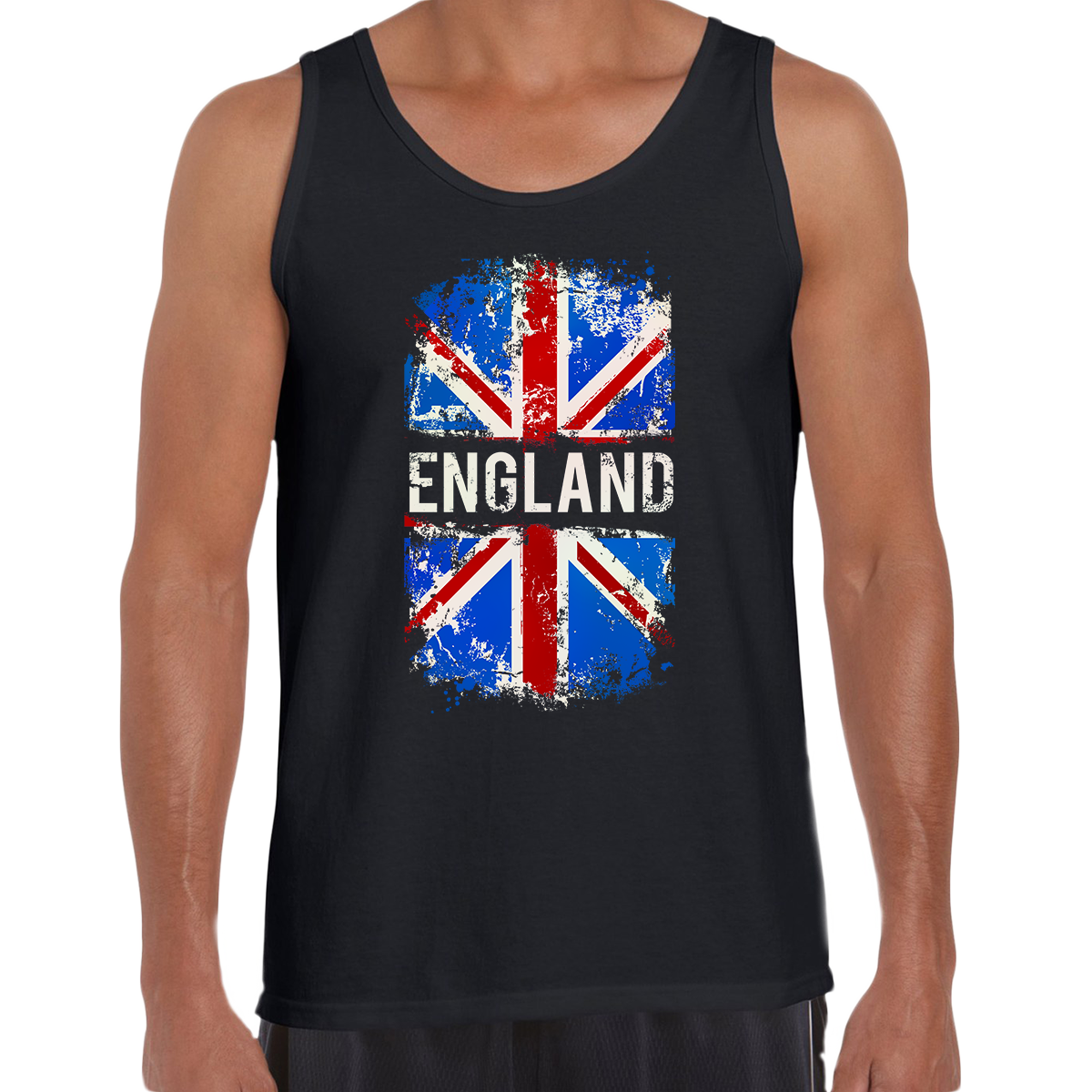 Union Jack Abstract Print Mens Women Tank Top Great Britain Flag - Kuzi Tees