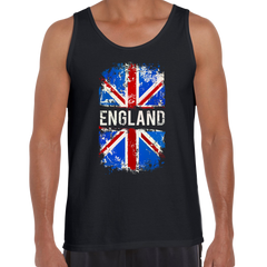 Union Jack Abstract Print Mens Women Tank Top Great Britain Flag - Kuzi Tees