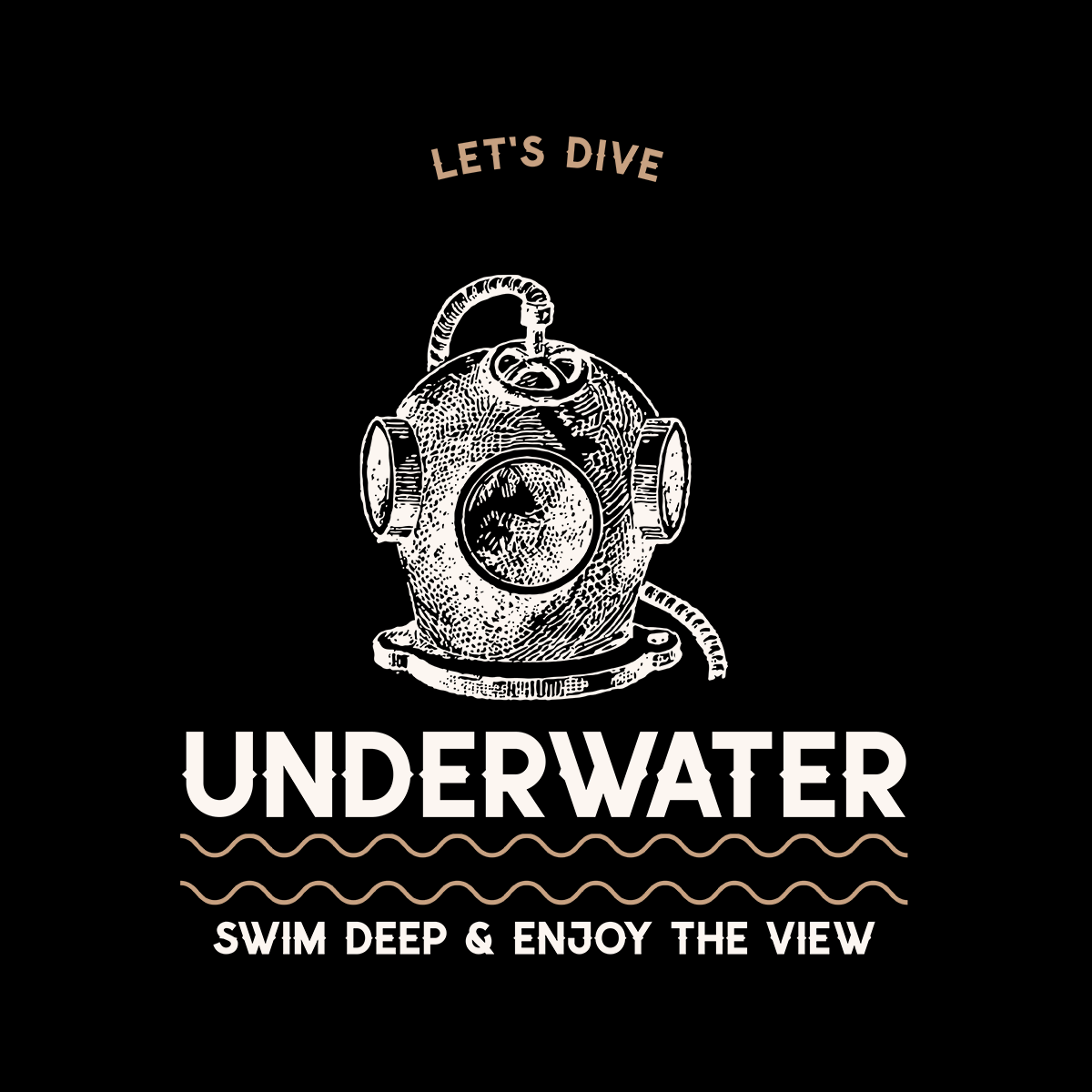 Underwater Dive Swim deep & enjoy the view Scuba Diving Unisex T-shirt - Kuzi Tees