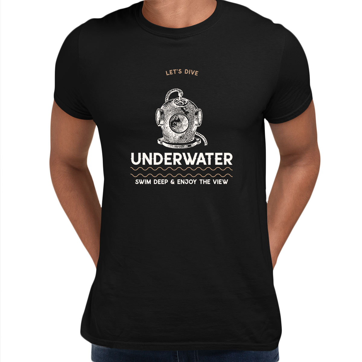 Underwater Dive Swim deep & enjoy the view Scuba Diving Unisex T-shirt - Kuzi Tees