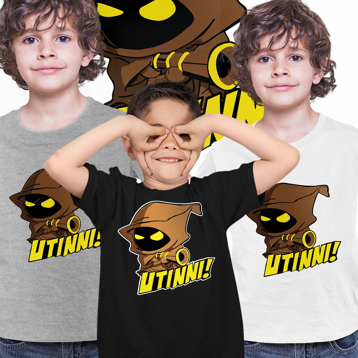 Utinni! Jawas Jawa Boba Fett Momento Tatooine TV Series Star Wars Saga T-shirt for Kids - Kuzi Tees