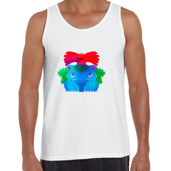 Venusaur Grass Poison type Pokemon Black & White Tank-Top - Kuzi Tees