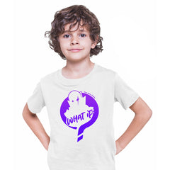 What If MCU Marvel Tee Purple Typography T-shirt for Kids - Kuzi Tees