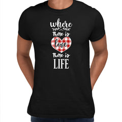 Where there is love there is life Valentines Love T-shirt for men Unisex T-Shirt - Kuzi Tees