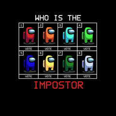 Who is The Impostor Among Us Gamer Funny Gift Tee Top T-shirt for Kids Xmas - Kuzi Tees