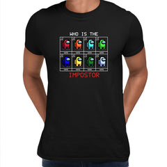 Who is The Impostor Among Us Gamer Funny Gift Unisex Tee Top T-shirt for Men Xmas - Kuzi Tees