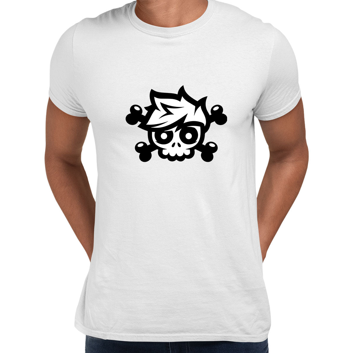 Youtube Crainer Cool Skull Illustration Abstract Black and White Unisex T-shirt - Kuzi Tees