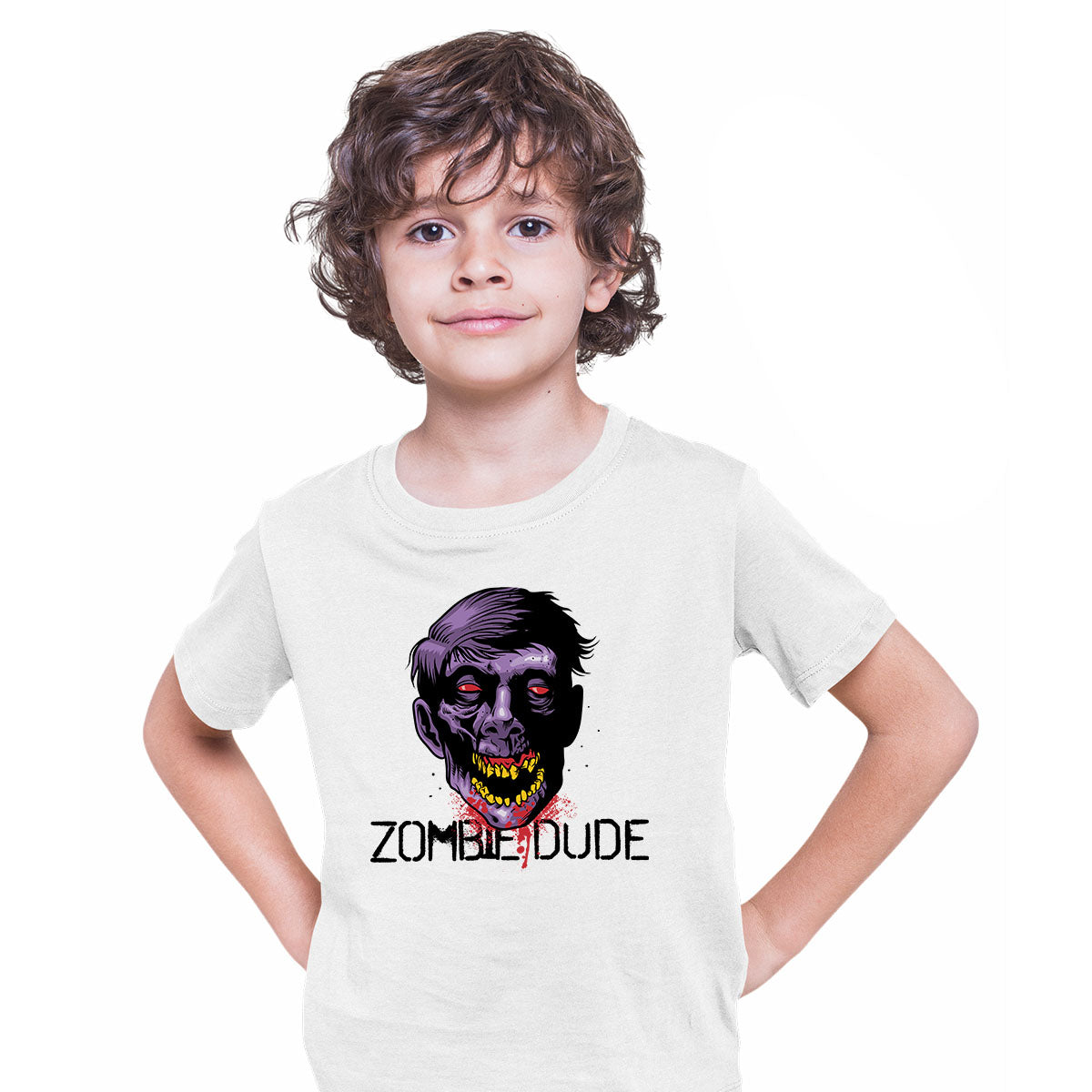 Zombie Dude Festive Funny Novelty T-shirt for Kids - Kuzi Tees