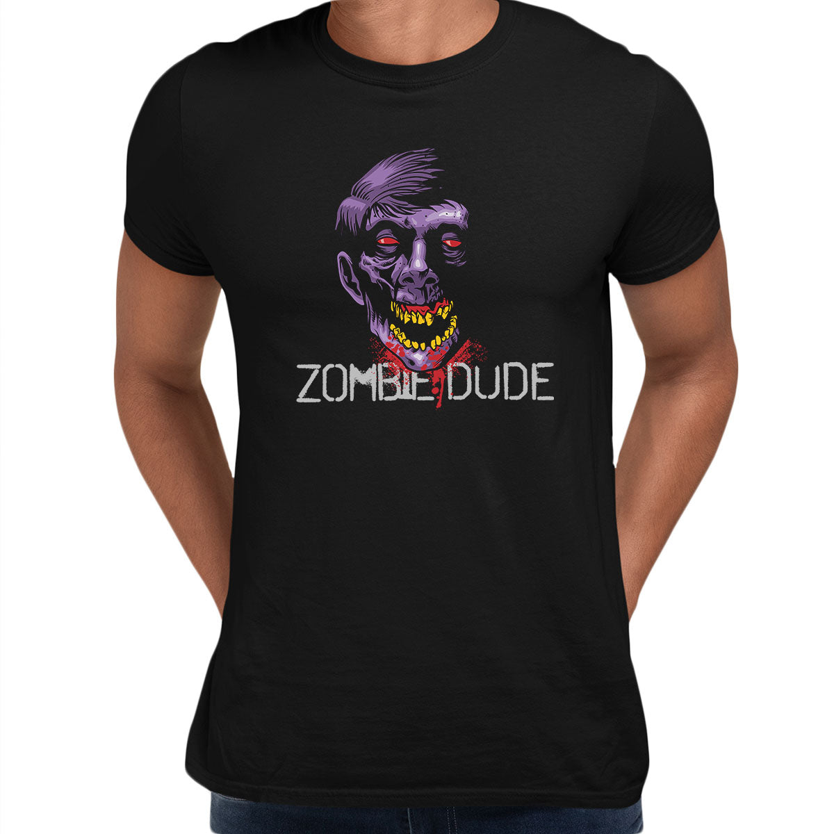 Zombie Dude Festive Funny Novelty Unisex T-shirt - Kuzi Tees
