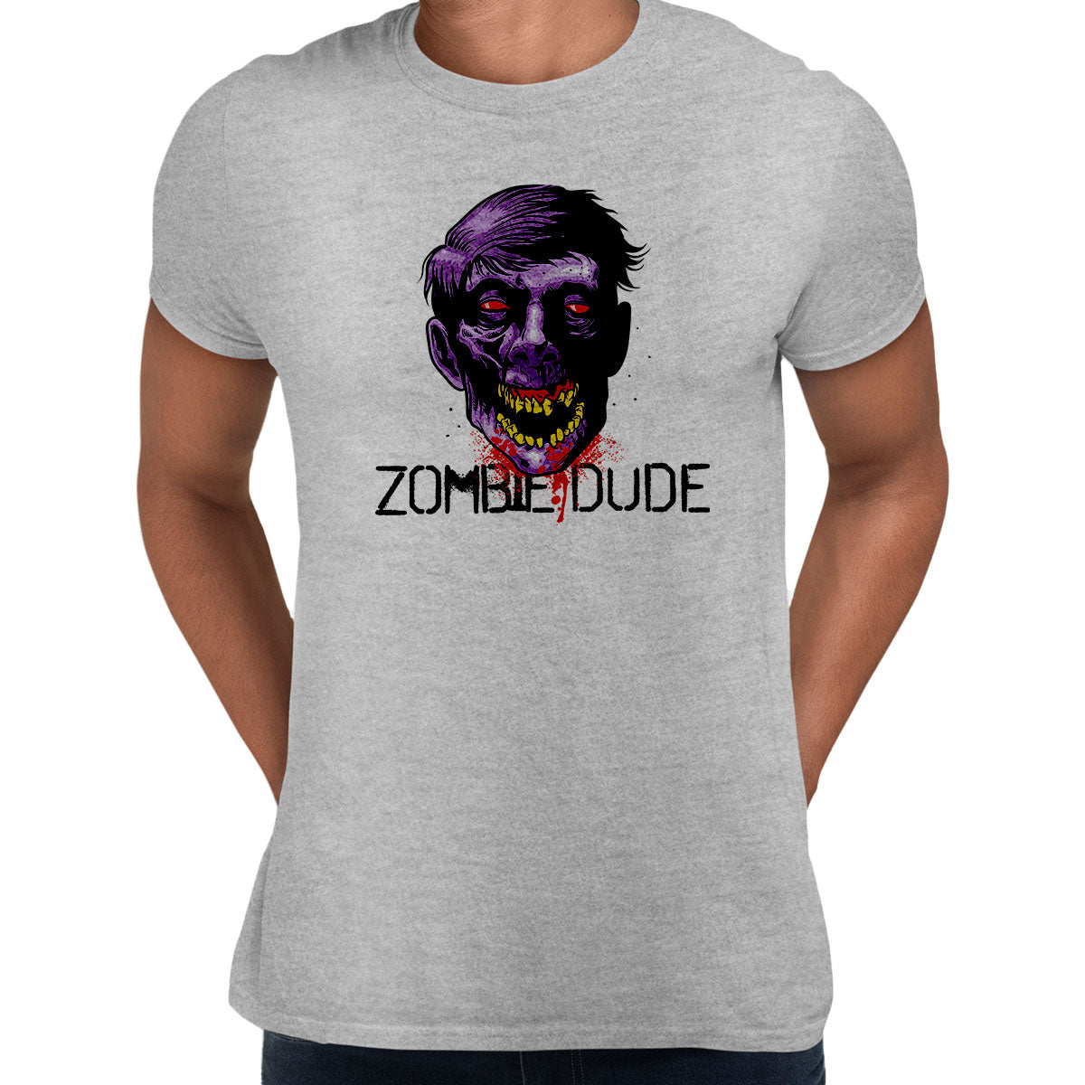 Zombie Dude Festive Funny Novelty Unisex T-shirt - Kuzi Tees