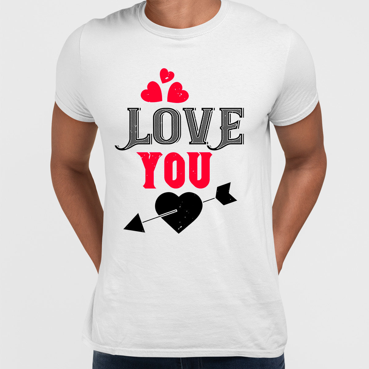 Love you Amor love heart passion & arrow - valentine's day T-shirt edition - Kuzi Tees