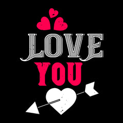 Love you Amor love heart passion & arrow - valentine's day T-shirt edition - Kuzi Tees