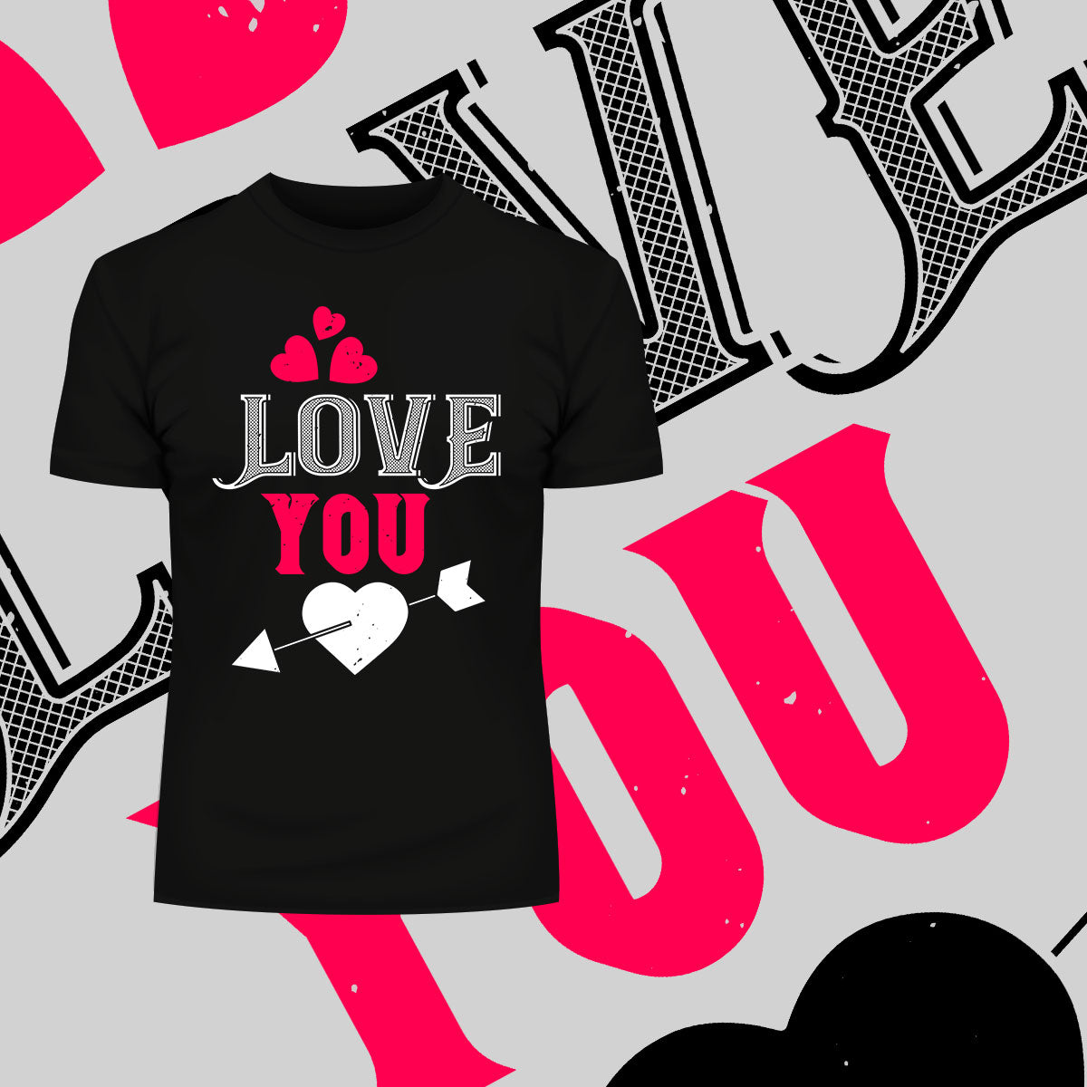 Love you Amor love heart passion & arrow - valentine's day T-shirt edition - Kuzi Tees