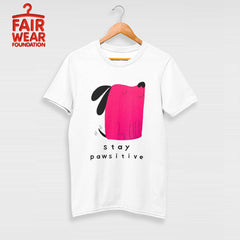 Furry Dog Graphic - Stay Pawsitive - Kuzi Tees