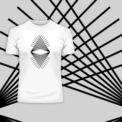 Modern Geometric Elements - Line Dots & Shapes Printed t-shirts Unisex Sample 12 - Kuzi Tees