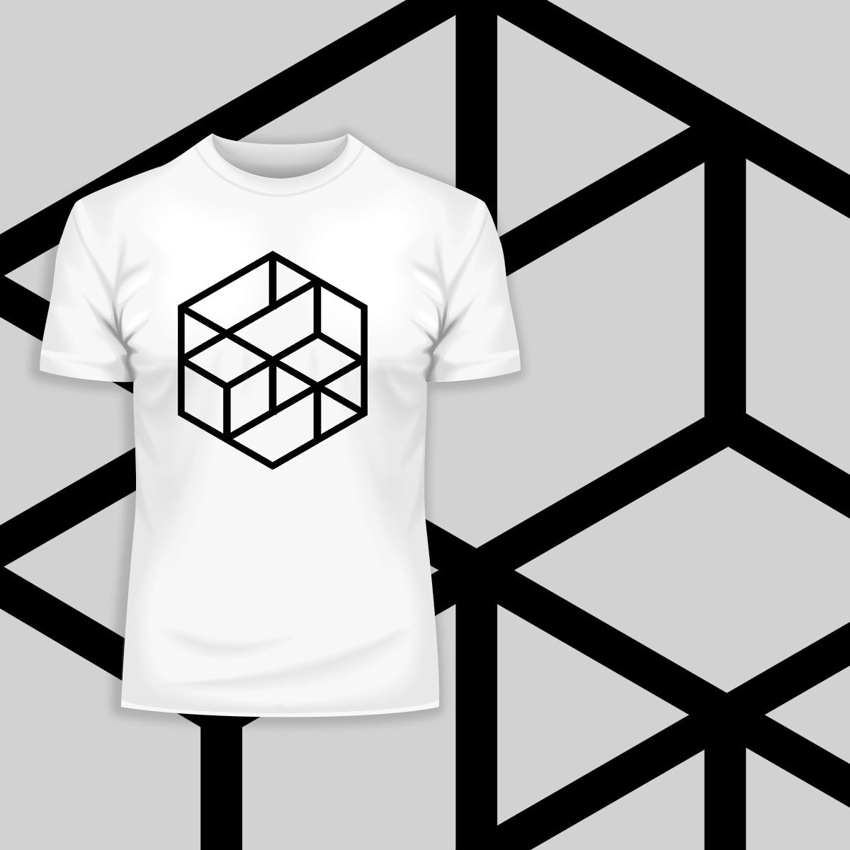 Modern Geometric Elements - Line Dots & Shapes Printed t-shirts Unisex Sample 10 - Kuzi Tees