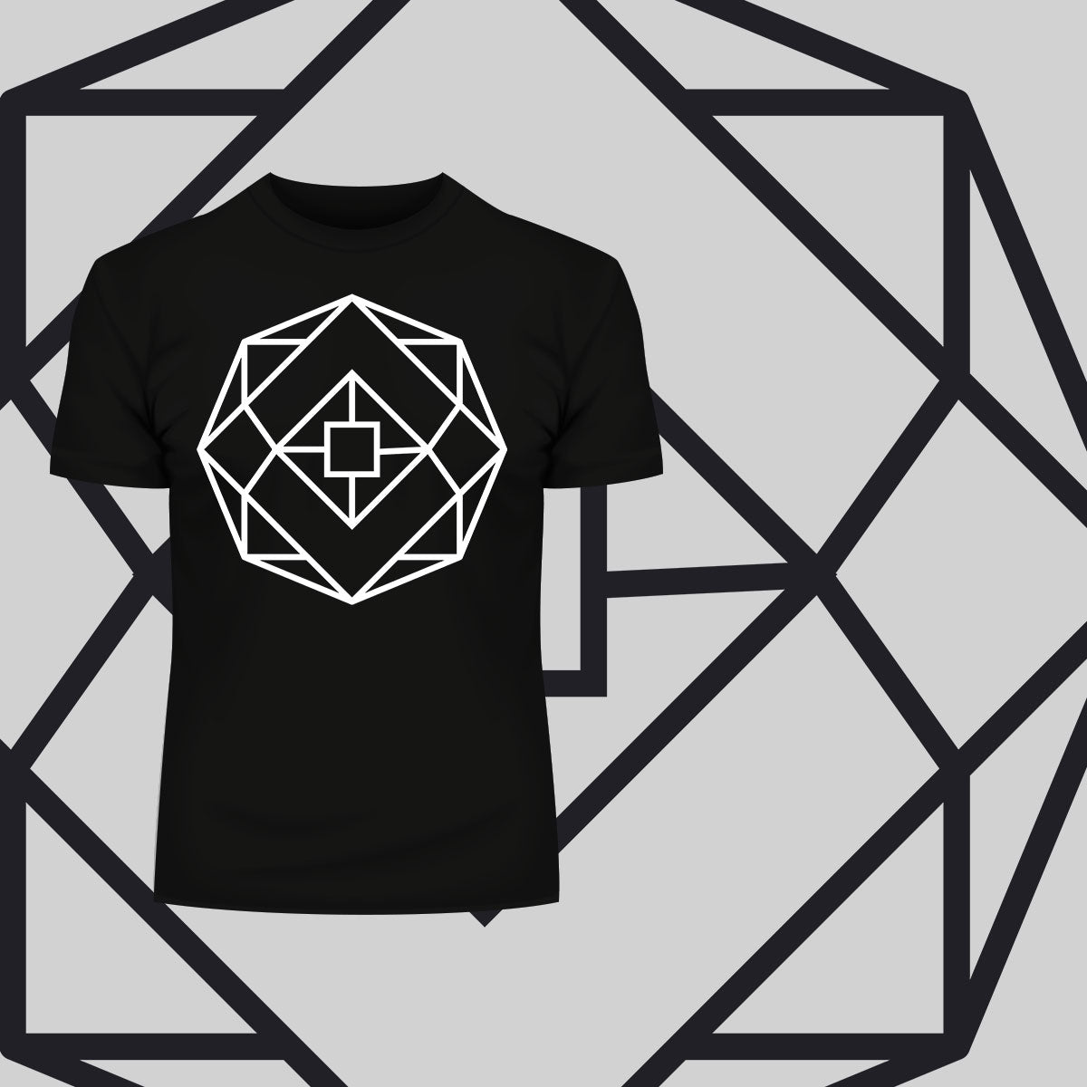 Modern Geometric Elements - Line Dots & Shapes Printed t-shirts Unisex Sample 21 - Kuzi Tees