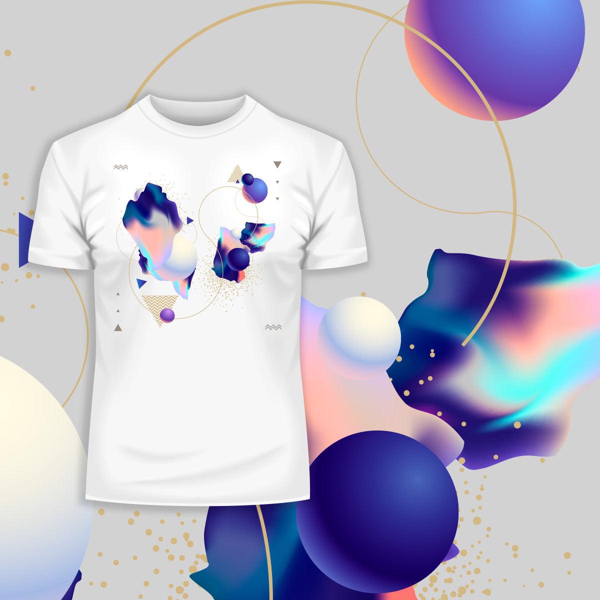 Fluid Masterpiece Unique Abstract & Surreal Crew Neck Unisex T-Shirt Design - Kuzi Tees