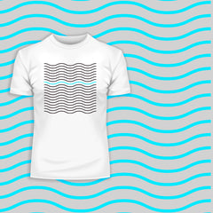 Modern Geometric Elements - Line Dots & Shapes Printed t-shirts Unisex Sample 14 - Kuzi Tees