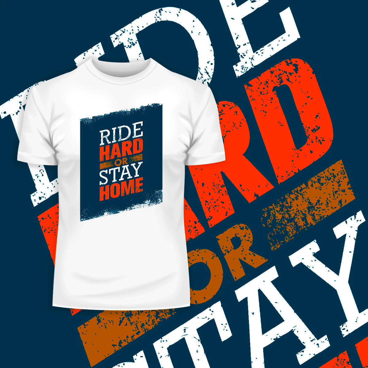 Ride Hard Or Ride Home Biker Motivation Quote - Kuzi Tees