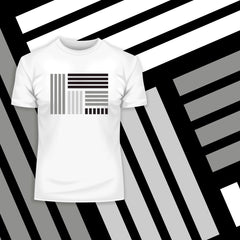 Modern Geometric Elements - Line Dots & Shapes Printed t-shirts Unisex Sample 15 - Kuzi Tees