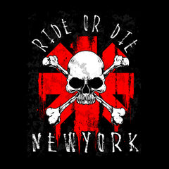 Ride or Die - New York Biker Skull Shirt - Kuzi Tees