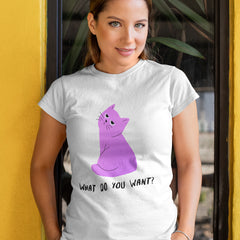 Serious-Looking Kitten - What Do You Want - Kuzi Tees