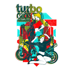 Three Turbo Chicks Unique Designs Biker T-shirt - Kuzi Tees