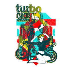 Three Turbo Chicks Black Tank Top - Kuzi Tees