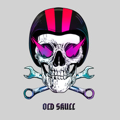Old Skull Biker Helmet Harley T-shirts with an Attitude For men and women - Kuzi Tees