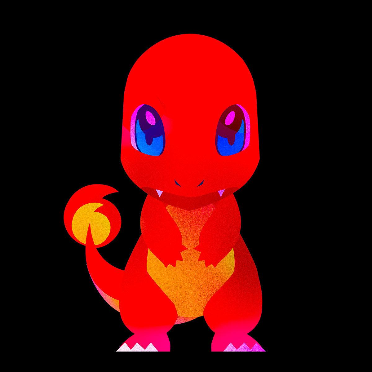 Charmander Fire-Type Pokémon Go Generation One Black Tee - Kuzi Tees